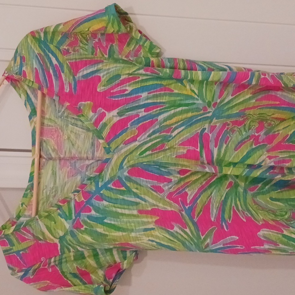 LILLY PULITZER dress. Med in bright pink and green.